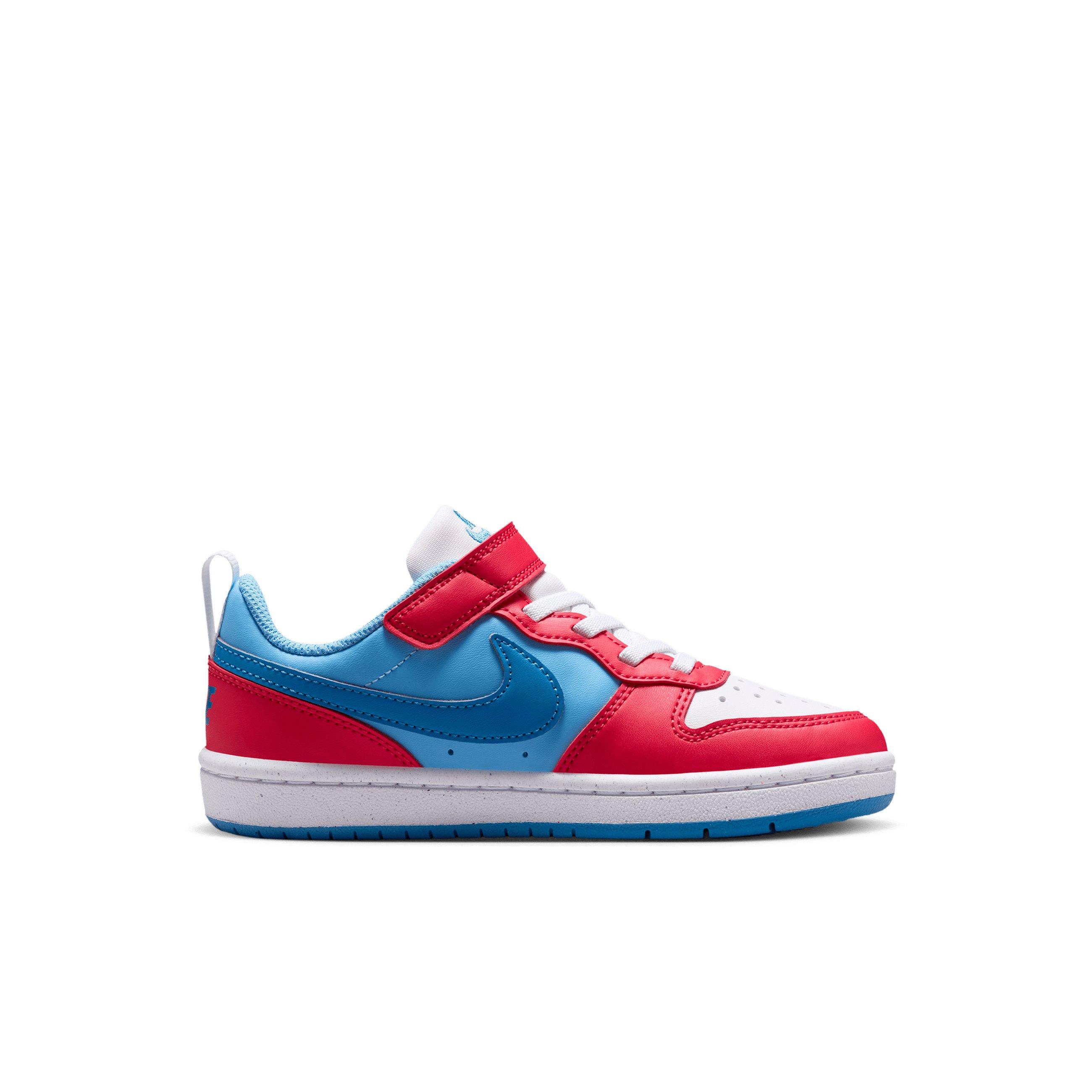 Nike Court Borough Low Recraft "Fusion Red/Football Blue/White/Energy" Preschool Boys' Shoe - RED/BLUE/WHITE/ENERGY